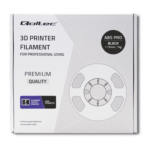 Qoltec Profesjonalny filament do druku 3D | ABS PRO | 1.75mm | 1 kg | Black Qoltec Profesjonalny filament do druku 3D | ABS PRO | 1.75mm | 1 kg | Black