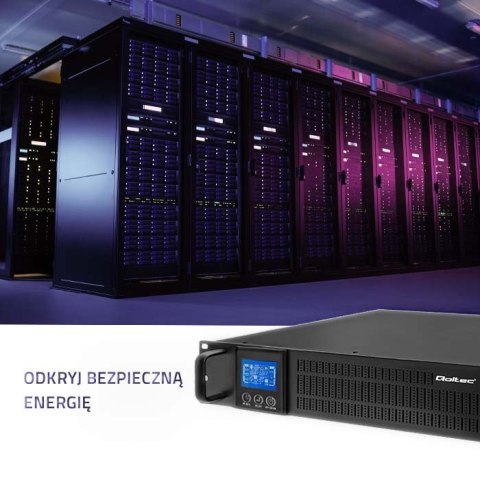 Qoltec Zasilacz awaryjny UPS RACK | 1KVA | 800 W | LCD Qoltec Zasilacz awaryjny UPS RACK | 1KVA | 800 W | LCD