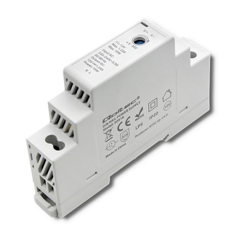 Qoltec Zasilacz na szynę DIN | 15W | 12V | 1.25A | Szary Qoltec Zasilacz na szynę DIN | 15W | 12V | 1.25A | Szary