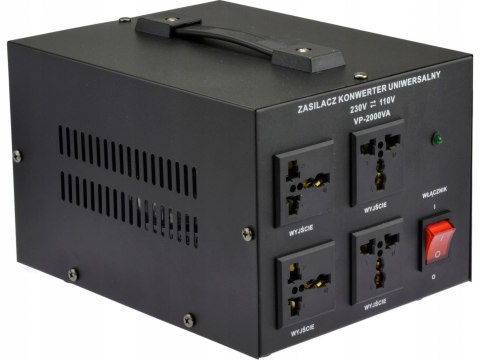 Konwerter napięcia 230V - 110V 2000W 4 wyjścia