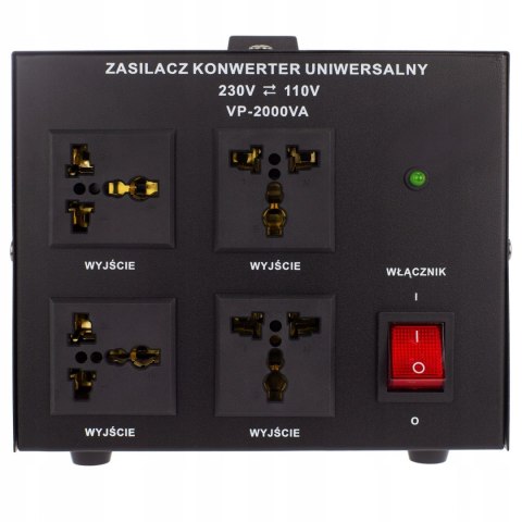 Konwerter napięcia 230V - 110V 2000W 4 wyjścia