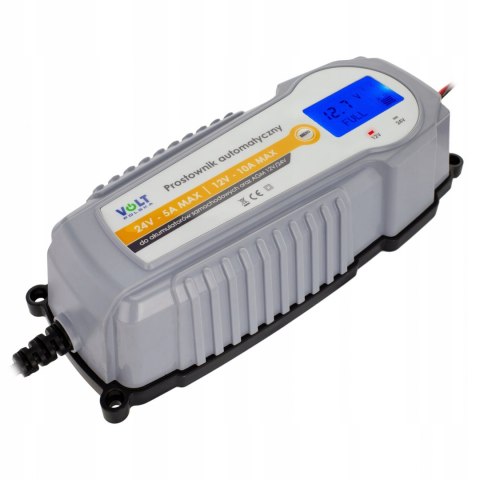 Prostownik automatyczny ładowarka 12/24V 10A LCD