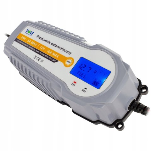 Prostownik automatyczny ładowarka 12/24V 10A LCD
