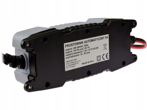 Prostownik automatyczny ładowarka 16V 12V LCD 5A