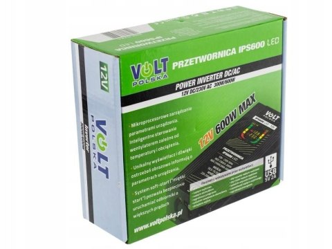 Przetwornica napięcia 12V / 230V 300/600W LED Przetwornica napięcia 12V / 230V 300/600W LED