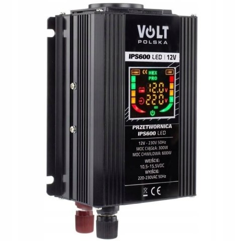 Przetwornica napięcia 12V / 230V 300/600W LED Przetwornica napięcia 12V / 230V 300/600W LED