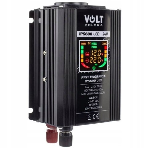 Przetwornica napięcia 24V / 230V 300/600W LED Przetwornica napięcia 24V / 230V 300/600W LED