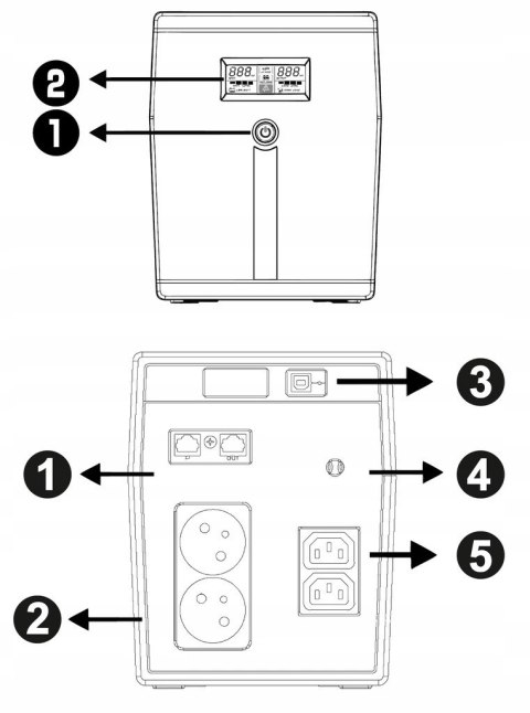 Zasilacz awaryjny UPS 800VA 480W LCD + PROGRAM Zasilacz awaryjny UPS 800VA 480W LCD + PROGRAM