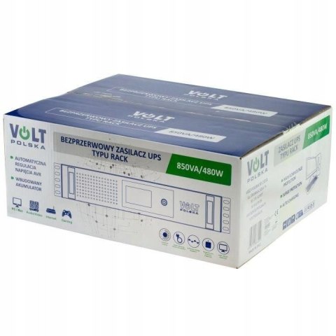 Zasilacz awaryjny UPS 850VA 480W RACK 19'' 2U 9Ah Zasilacz awaryjny UPS 850VA 480W RACK 19'' 2U 9Ah