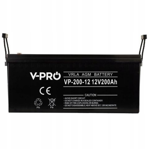 Akumulator bezobsługowy VPRO VRLA AGM 12V 200Ah Akumulator bezobsługowy VPRO VRLA AGM 12V 200Ah