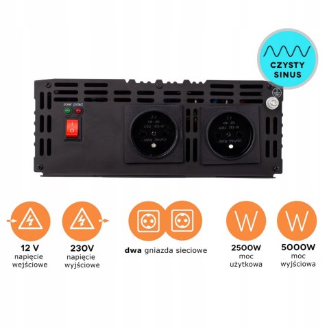 Przetwornica prądu napięcia 12V 5000W SINUS Przetwornica prądu napięcia 12V 5000W SINUS
