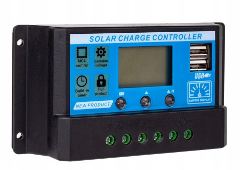 Regulator solarny SOL 20A LCD 2xUSB Regulator solarny SOL 20A LCD 2xUSB