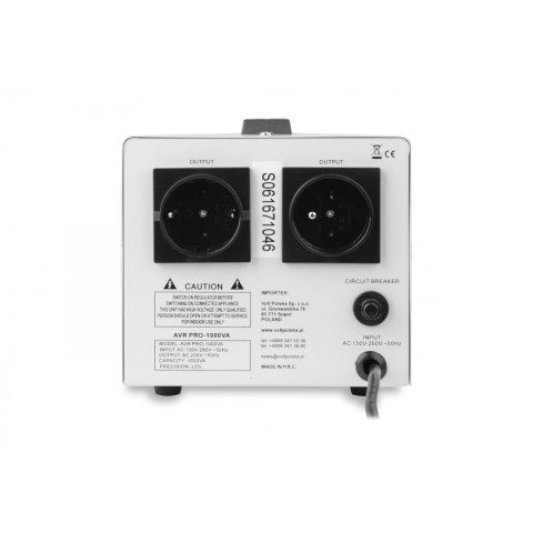 Stabilizator napięcia sieciowego AVR PRO 1000 (1000VA) 3% SERVO