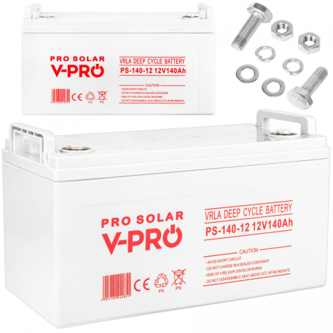 AKUMULATOR DEEP CYCLE VPRO SOLAR 12V 140 Ah VRLA BEZOBSŁUGOWY AKUMULATOR DEEP CYCLE VPRO SOLAR 12V 140 Ah VRLA BEZOBSŁUGOWY