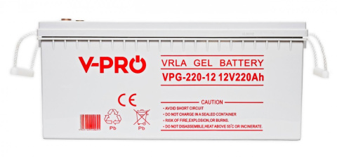 AKUMULATOR GEL VPRO PREMIUM 12V 220 Ah ŻELOWY VRLA BEZOBSŁUGOWY AKUMULATOR GEL VPRO PREMIUM 12V 220 Ah ŻELOWY VRLA BEZOBSŁUGOWY