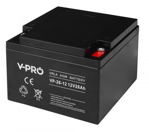 Akumulator bezobsługowy VPRO VRLA AGM 12V 26Ah Akumulator bezobsługowy VPRO VRLA AGM 12V 26Ah