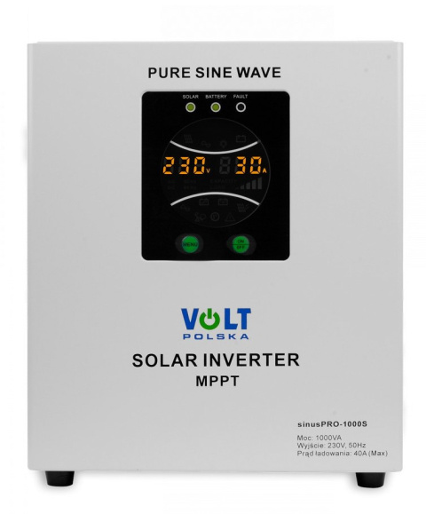 Inwerter solarny SINUS PRO 1000 S 12/230V (700/1000W) + 40A MPPT Inwerter solarny SINUS PRO 1000 S 12/230V (700/1000W) + 40A MPPT