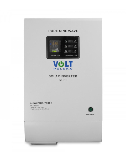 Inwerter solarny SINUS PRO 7000 S 48/230V (5000/7000W) + 80A MPPT Inwerter solarny SINUS PRO 7000 S 48/230V (5000/7000W) + 80A MPPT