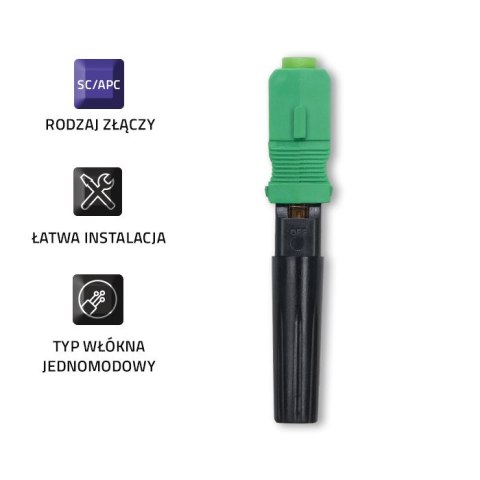 Qoltec Szybkozłącze światłowodowe SC/APC | Singlemode | 0.9mm