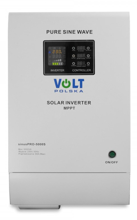 Inwerter solarny SINUS PRO 5000 S 48/230V (3400/5000W) + 60A MPPT Inwerter solarny SINUS PRO 5000 S 48/230V (3400/5000W) + 60A MPPT
