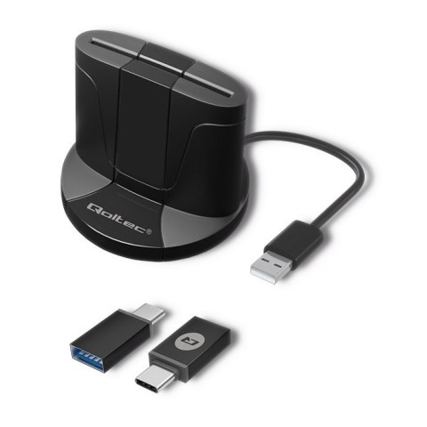 Qoltec Inteligentny czytnik chipowych kart ID SCR-0632 | USB typu C