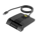 Qoltec Inteligentny czytnik chipowych kart ID SCR-0634 | USB typ C