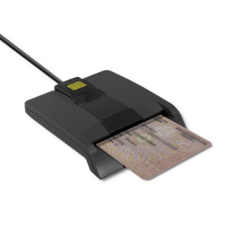 Qoltec Inteligentny czytnik chipowych kart ID SCR-0634 | USB typ C