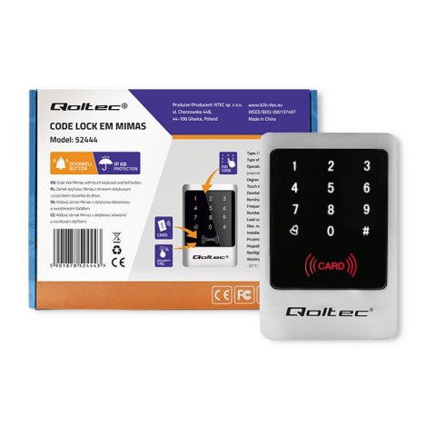 Qoltec Zamek szyfrowy MIMAS | EM | Dzwonek