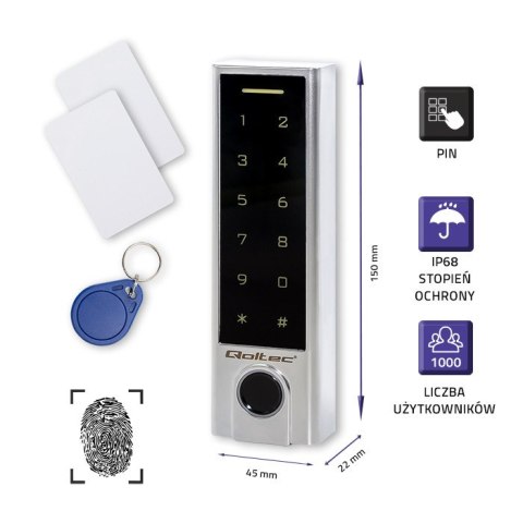 Qoltec Zamek szyfrowy dotykowy PROTEUS | EM