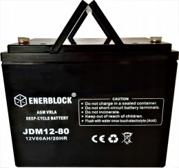 Akumulator ENERBLOCK JDM12-80 AGM DEEP-CYCLE