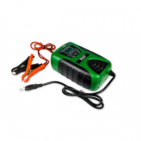PROSTOWNIK AKUMULATOROWY Z LCD 12V 8A COMPACT GREEN