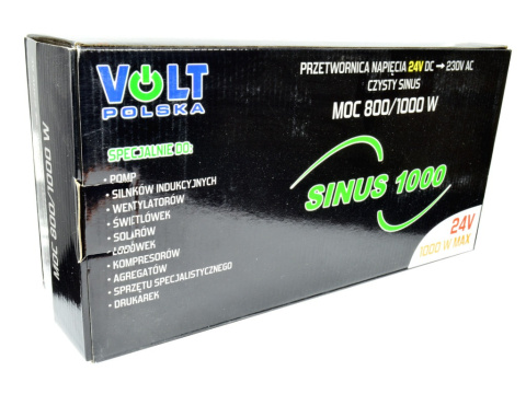 Przetwornica napięcia SINUS 1000 24/230V 800/1000W Przetwornica napięcia SINUS 1000 24/230V 800/1000W