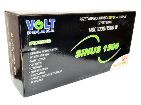 Przetwornica napięcia SINUS 1500 12/230V (1000/1500W) Przetwornica napięcia SINUS 1500 12/230V (1000/1500W)