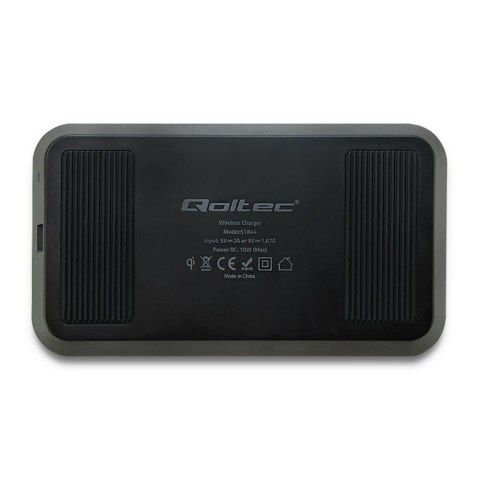 Qoltec Bezprzewodowa ładowarka indukcyjna | Qualcomm QuickCharge 3.0 10W | Czarny Qoltec Bezprzewodowa ładowarka indukcyjna | Qualcomm QuickCharge 3.0 10W | Czarny