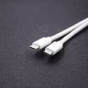 Qoltec Kabel USB 3.1 typ C męski | USB 3.1 typ C męski | 1m | Biały Qoltec Kabel USB 3.1 typ C męski | USB 3.1 typ C męski | 1m | Biały