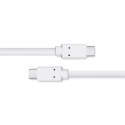 Qoltec Kabel USB 3.1 typ C męski | USB 3.1 typ C męski | 1m | Biały Qoltec Kabel USB 3.1 typ C męski | USB 3.1 typ C męski | 1m | Biały