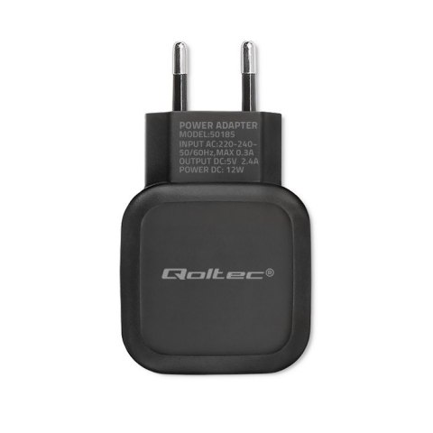 Qoltec Ładowarka sieciowa 12W | 5V | 2.4A | 2xUSB Qoltec Ładowarka sieciowa 12W | 5V | 2.4A | 2xUSB
