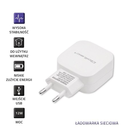 Qoltec Ładowarka sieciowa 12W | 5V | 2.4A | USB Qoltec Ładowarka sieciowa 12W | 5V | 2.4A | USB