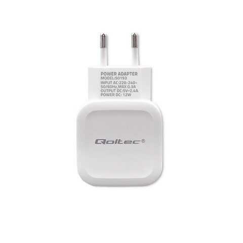 Qoltec Ładowarka sieciowa 12W | 5V | 2.4A | USB Qoltec Ładowarka sieciowa 12W | 5V | 2.4A | USB