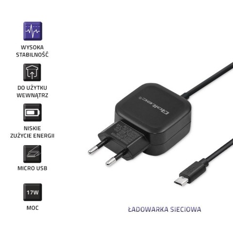 Qoltec Ładowarka sieciowa 17W | 5V | 3.4A | USB + Micro USB Qoltec Ładowarka sieciowa 17W | 5V | 3.4A | USB + Micro USB