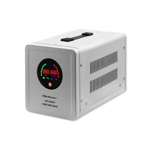 Qoltec Zasilacz awaryjny Pure Sine Wave UPS | 800VA | 560W | Szary Qoltec Zasilacz awaryjny Pure Sine Wave UPS | 800VA | 560W | Szary