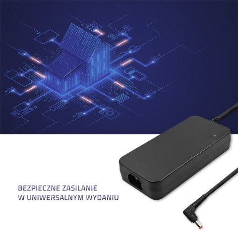 Qoltec Zasilacz do Acer 180W | 19.5V | 9.23A | 5.5*1.7 | +kabel zasilający Qoltec Zasilacz do Acer 180W | 19.5V | 9.23A | 5.5*1.7 | +kabel zasilający