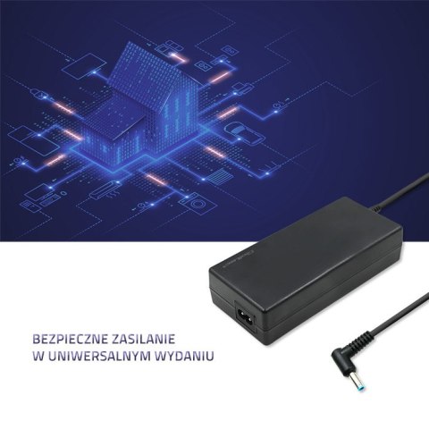 Qoltec Zasilacz do HP 150W | 19.5V | 7.7A | 4.5*3.0+pin | +kabel zasilający Qoltec Zasilacz do HP 150W | 19.5V | 7.7A | 4.5*3.0+pin | +kabel zasilający