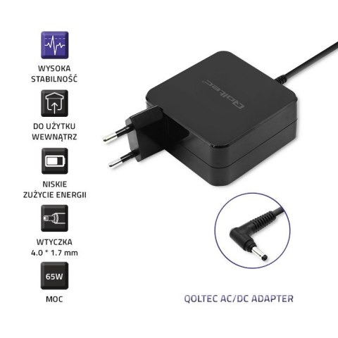 Qoltec Zasilacz do Huawei 65W | 19V | 3.42A | 4.0*1.7 Qoltec Zasilacz do Huawei 65W | 19V | 3.42A | 4.0*1.7