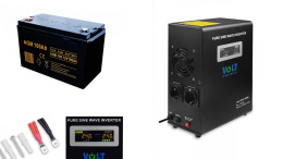 Sinus Pro 1000W + Akumulator AGM 100Ah Zasilacz awaryjny Volt Polska