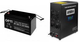 Zasilacz awaryjny Sinus Pro 1000W + Akumulator OPTI 100Ah