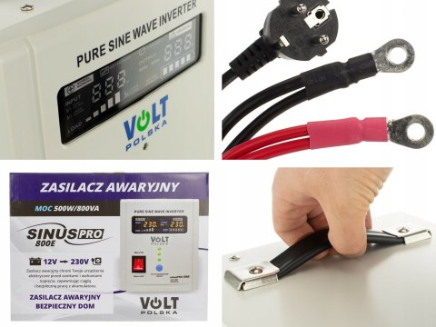 Zasilacz awaryjny sinus PRO 800 E 12V 5/10A Zasilacz awaryjny sinus PRO 800 E 12V 5/10A