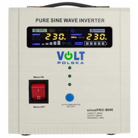 Zasilacz awaryjny sinus PRO 800 E 12V 5/10A Zasilacz awaryjny sinus PRO 800 E 12V 5/10A