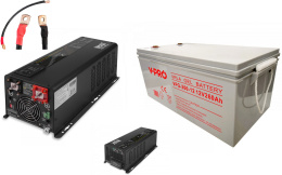 Power Sinus 3000W + Akumulator 260Ah Zasilacz awaryjny zestaw