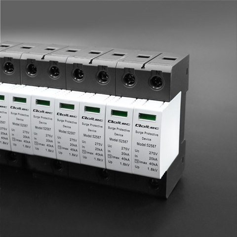 Qoltec Ogranicznik ochronnik przepięć AC | 2P | 275V | T2 |C